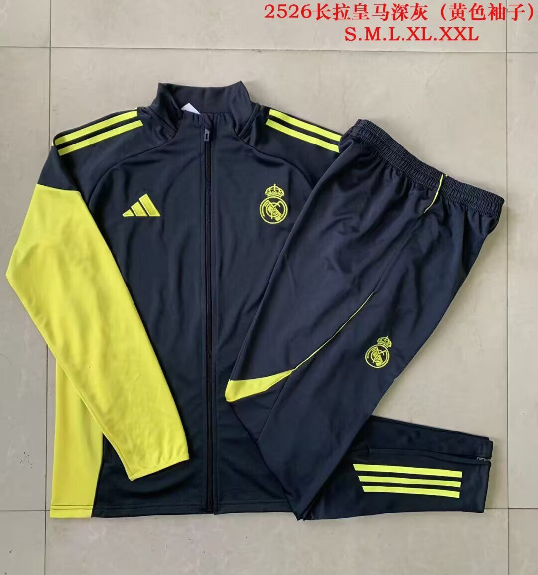AAA Quality Real Madrid 25/26 Tracksuit - Yellow/Black